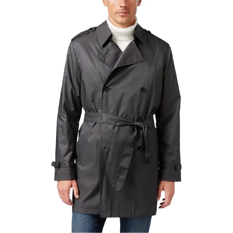 men's thermal insulation jackets-Kenneth Cole Mens Ridge Microdot Raincoat