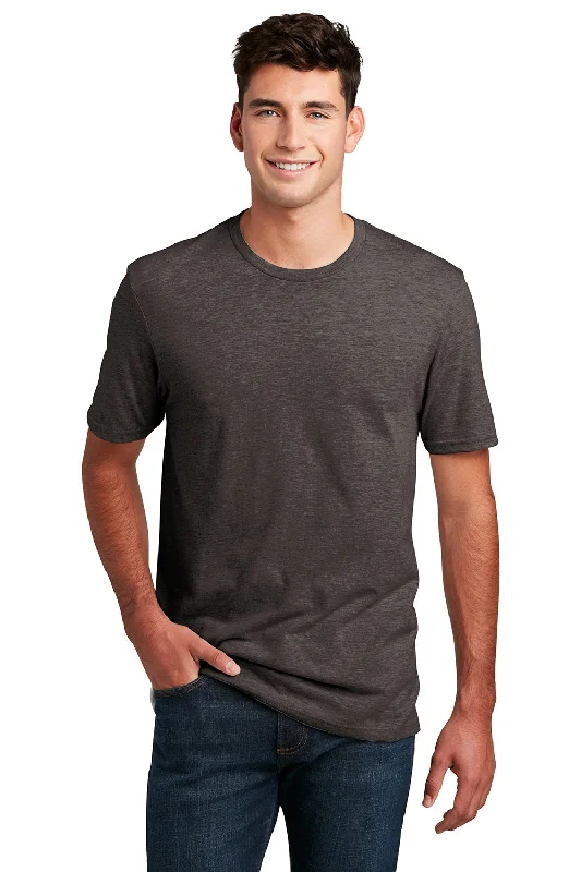 Men’s short-sleeve rush tees-District Mens Perfect Blend Short Sleeve Crewneck T-Shirt - Heather Brown