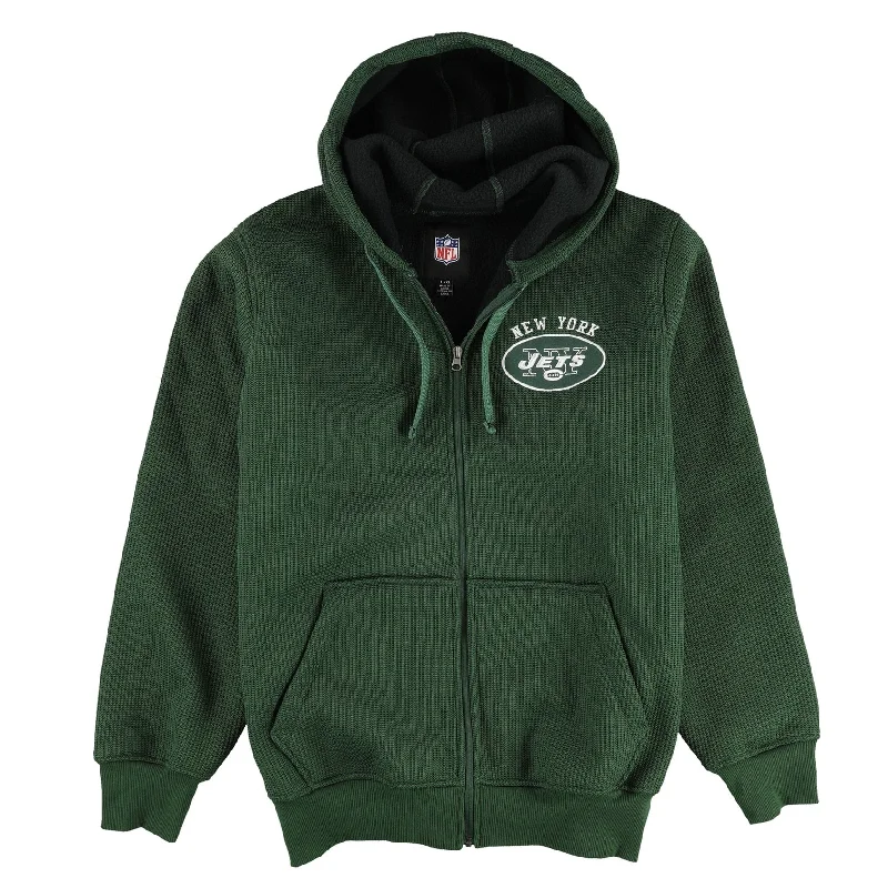 men's jackets with adjustable drawstrings-G-III Sports Mens New York Jets Jacket, Green, Large