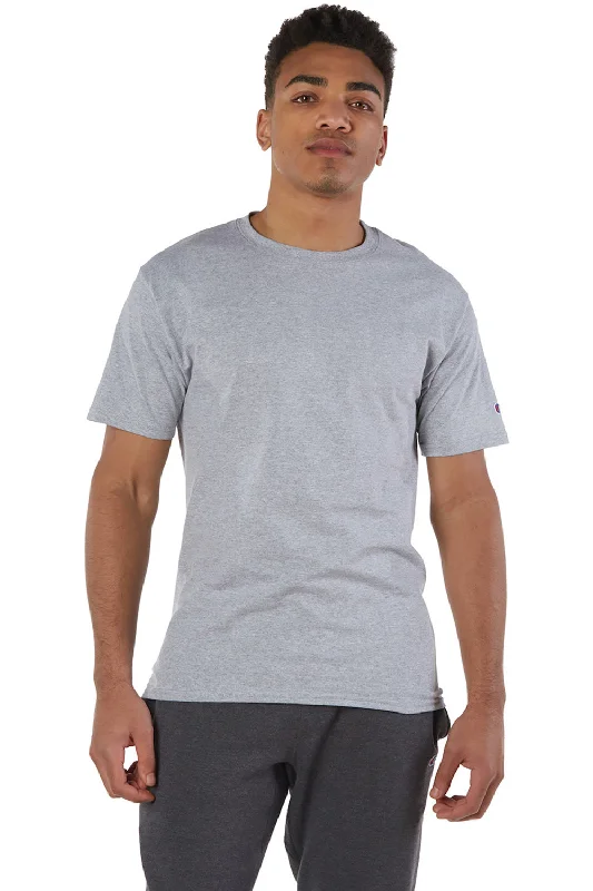 Men’s short-sleeve haze tees-Champion Mens Short Sleeve Crewneck T-Shirt - Light Steel Grey