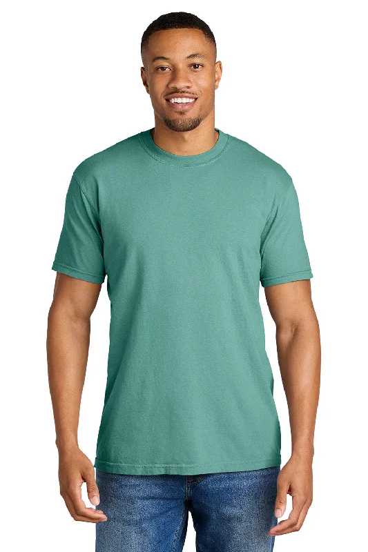 Men’s short-sleeve preppy polos-Comfort Colors Mens Short Sleeve Crewneck T-Shirt - Seafoam Green