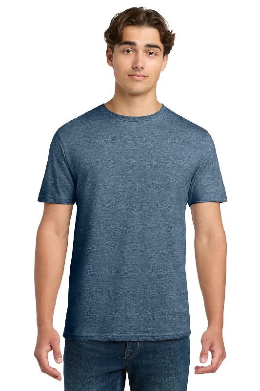 Men’s short-sleeve aero polos-Gildan Mens Softstyle Short Sleeve Crewneck T-Shirt - Heather Indigo Blue