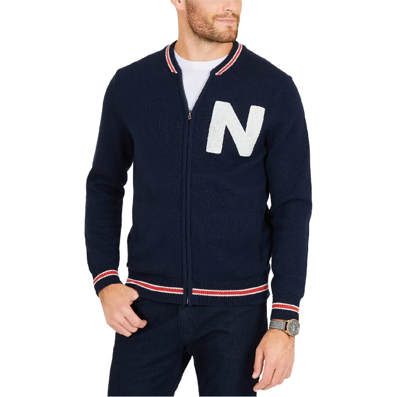 men's versatile winter coats-Nautica Mens Logo Baseball Jacket