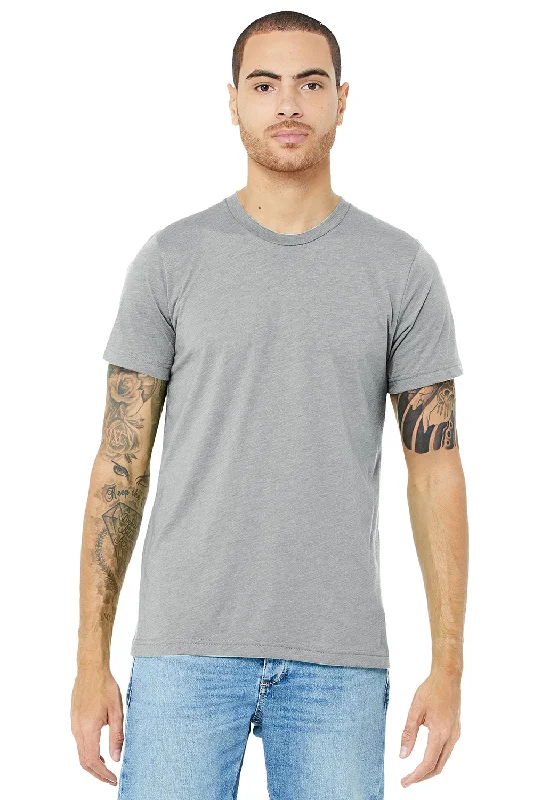 Men’s short-sleeve zen polos-Bella + Canvas Mens Short Sleeve Crewneck T-Shirt - Athletic Grey