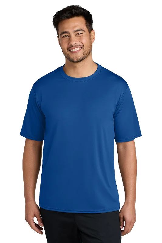 Men’s short-sleeve jolt tops-Port & Company Mens Dry Zone Performance Moisture Wicking Short Sleeve Crewneck T-Shirt - True Royal Blue