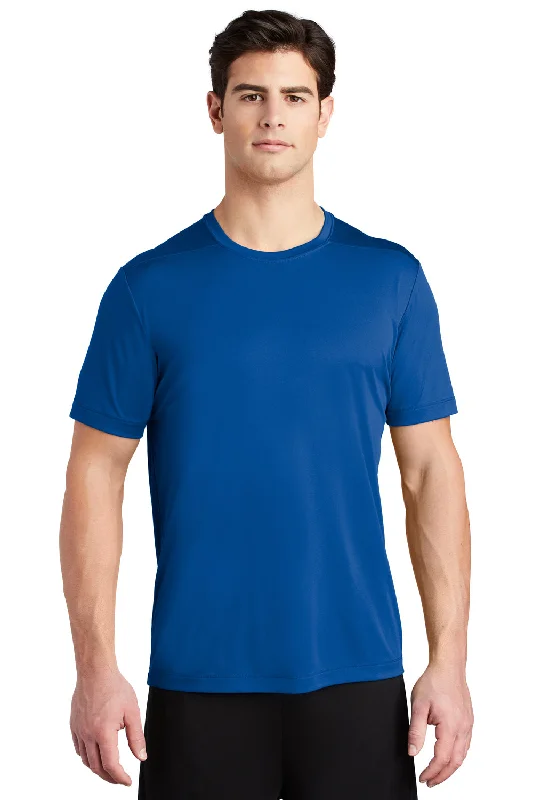 Men’s short-sleeve reversible polos-Sport-Tek Mens Moisture Wicking Short Sleeve Crewneck T-Shirt - True Royal Blue