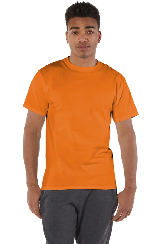 Men’s short-sleeve blaze shirts-Champion Mens Short Sleeve Crewneck T-Shirt - Orange