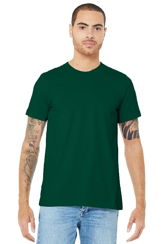 Men’s short-sleeve explorer shirts-Bella + Canvas Mens Jersey Short Sleeve Crewneck T-Shirt - Evergreen