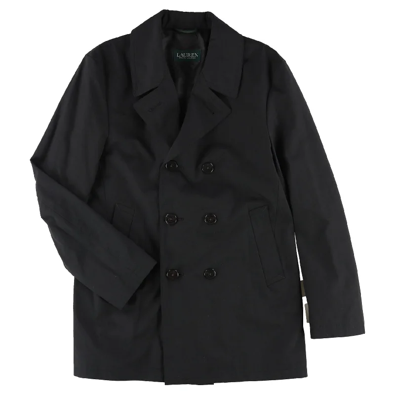 men's jackets for harsh winter weather-Ralph Lauren Mens Double-Breas Raincoat