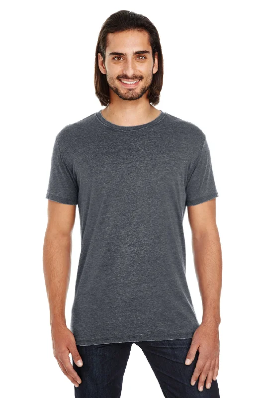 Men’s short-sleeve vane tops-Threadfast Apparel Mens Vintage Dye Short Sleeve Crewneck T-Shirt - Vintage Charcoal Grey - Closeout