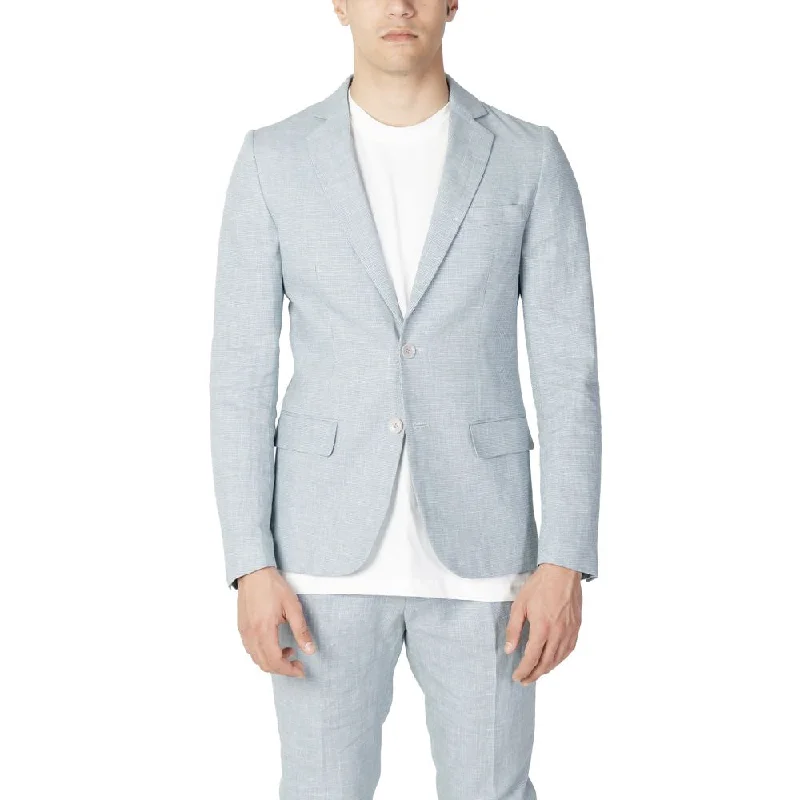 men's jackets with modern silhouette-Antony Morato  Linen Men's Suit