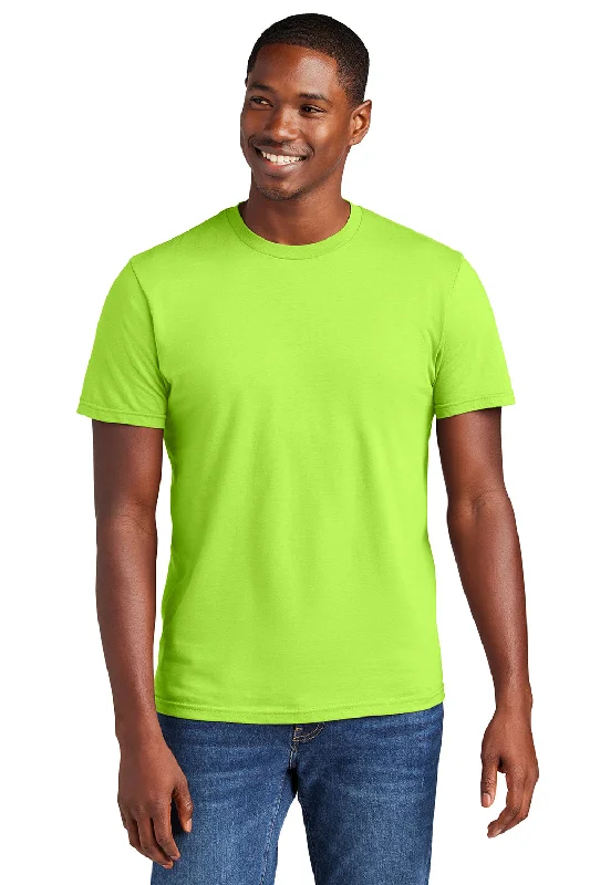 Men’s short-sleeve lilt polos-District Mens Very Important Short Sleeve Crewneck T-Shirt - Lime Shock Green