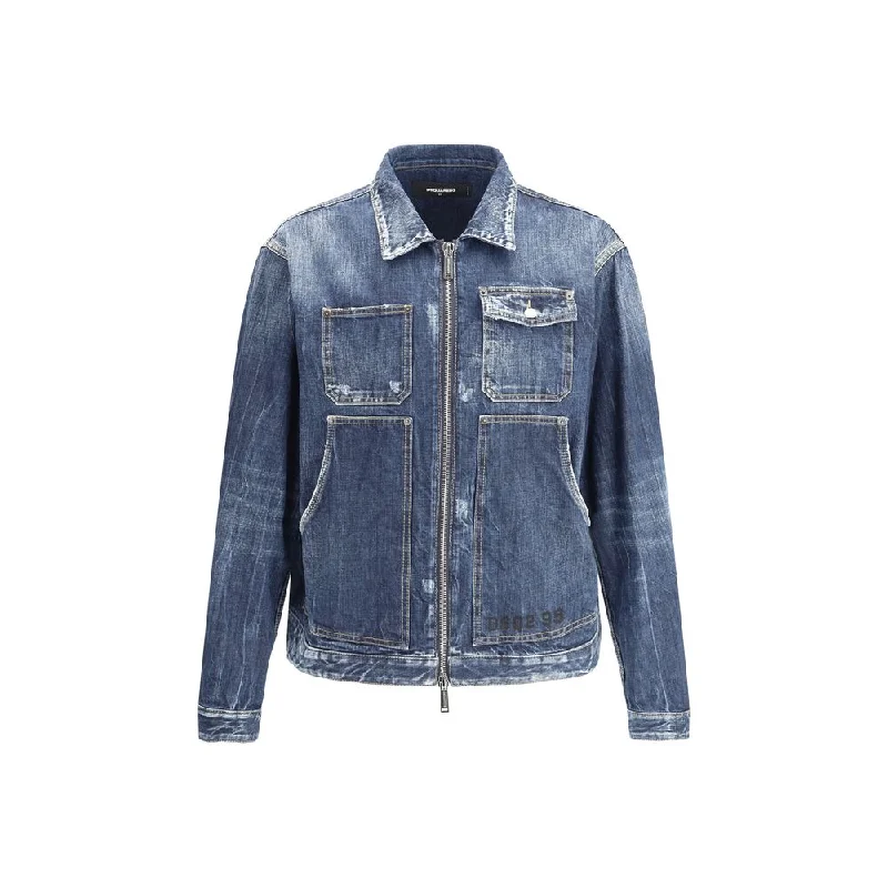 men's jackets with lightweight padding-Dsqua² Carpenter Jean Men's Jacket