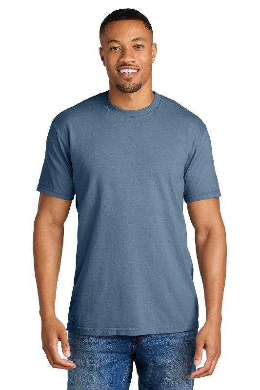 Men’s short-sleeve neutral polos-Comfort Colors Mens Short Sleeve Crewneck T-Shirt - Blue Jean