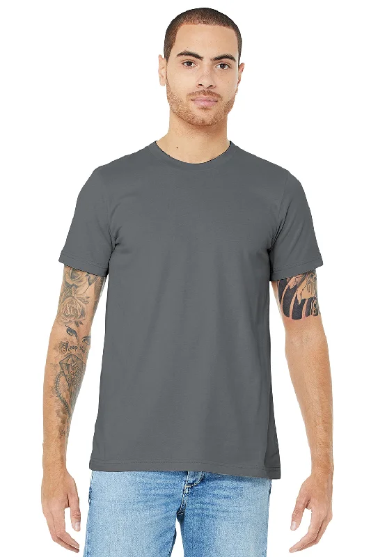 Men’s short-sleeve teal tops-Bella + Canvas Mens Jersey Short Sleeve Crewneck T-Shirt - Storm Grey