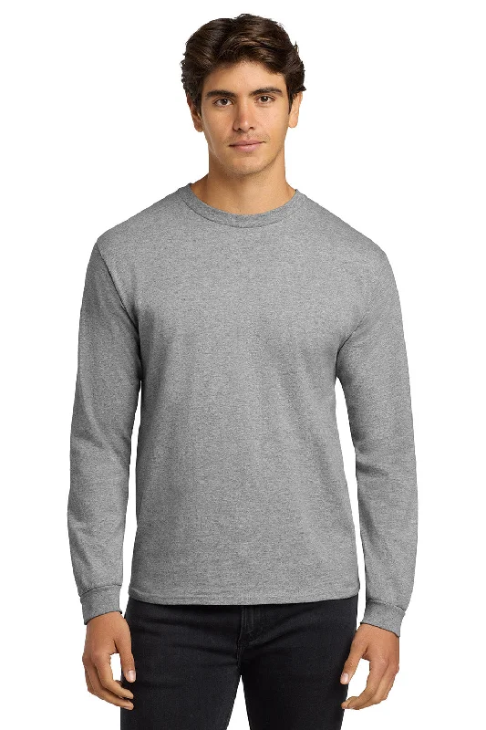 Men’s short-sleeve meld tees-Gildan Mens Ultra Long Sleeve Crewneck T-Shirt - Sport Grey