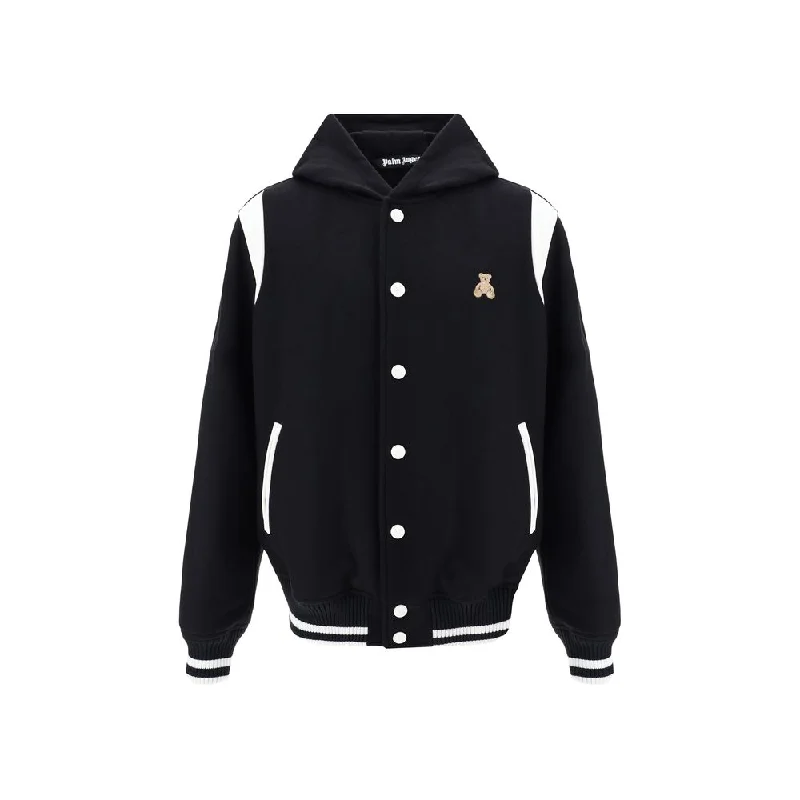 men's jackets with durable fabric-Palm Angels Bear In Mind Varsity Men's Jacket