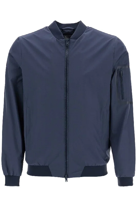 men's jackets for casual everyday wear-Herno Men's Bomber In Poliestere blue Scuro Con Gore Windstopper Impermeabile