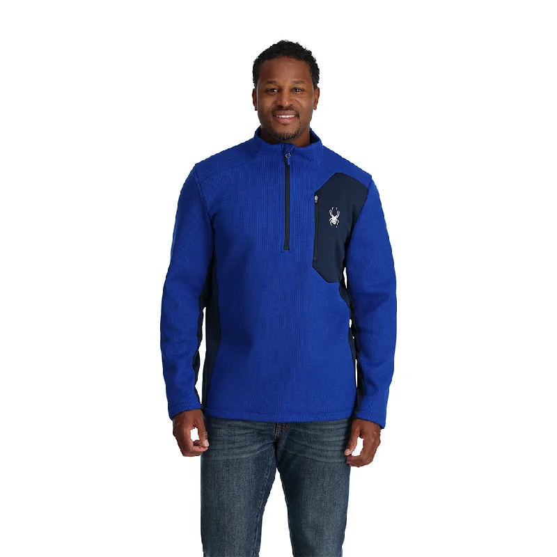 men's jackets for adventure sports-Mens Bandit Half Zip - Electric Blue