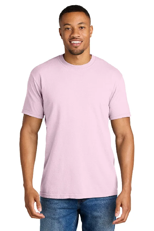 Men’s short-sleeve mica polos-Comfort Colors Mens Short Sleeve Crewneck T-Shirt - Blossom Pink