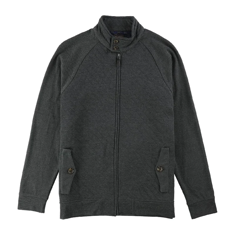 men's jackets for spring and summer-Tasso Elba Mens Quilted Knit Jacket