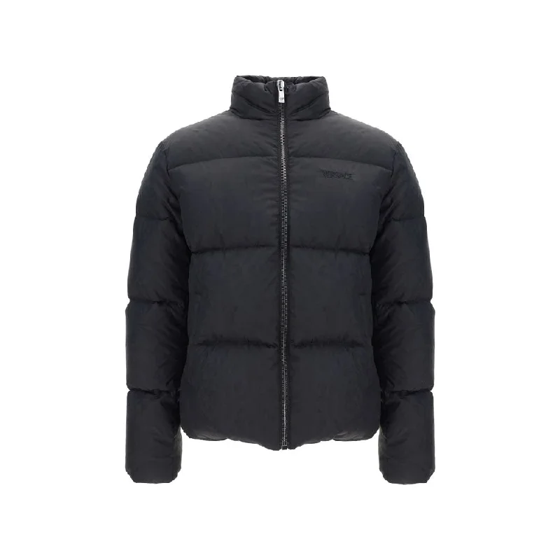 men's jackets with breathable mesh lining-Versace Down Men's Jacket