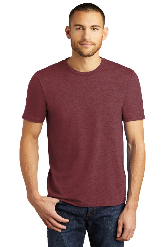 Men’s short-sleeve prime tops-District Mens Perfect Tri Short Sleeve Crewneck T-Shirt - Maroon Frost