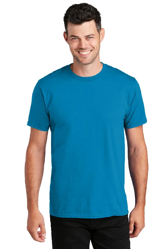 Men’s short-sleeve xeno shirts-Port & Company Mens Fan Favorite Short Sleeve Crewneck T-Shirt - Sapphire Blue