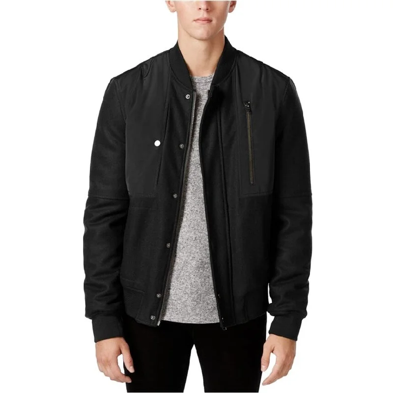 men's jackets with extended hem-William Rast Mens Benton Bomber Jacket