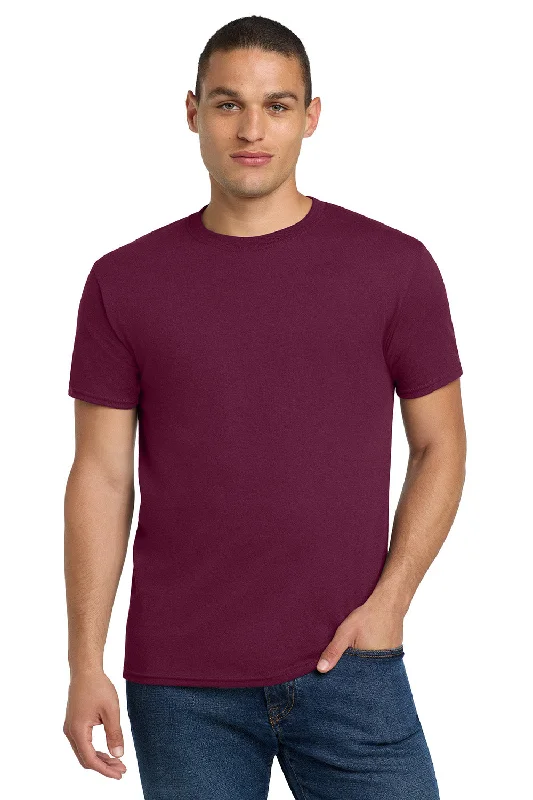 Men’s short-sleeve wick shirts-Jerzees Mens Dri-Power Moisture Wicking Short Sleeve Crewneck T-Shirt - Maroon