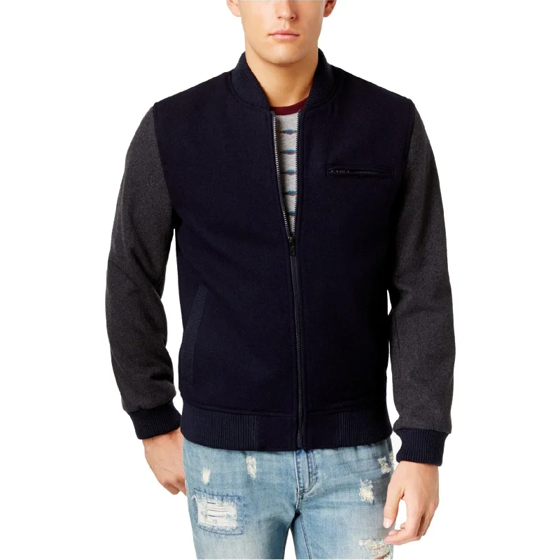 men's jackets with insulated pockets-American Rag Mens River Bomber Jacket, Blue, Small