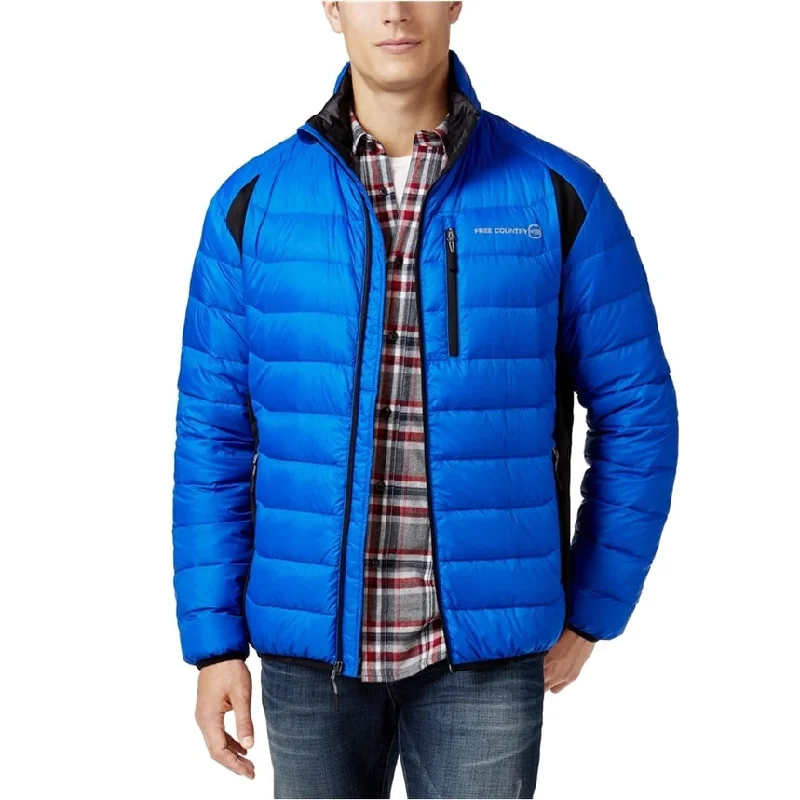 men's jackets with adjustable cuffs and hem-Free Country Mens Tech-Panel Down Puffer Jacket