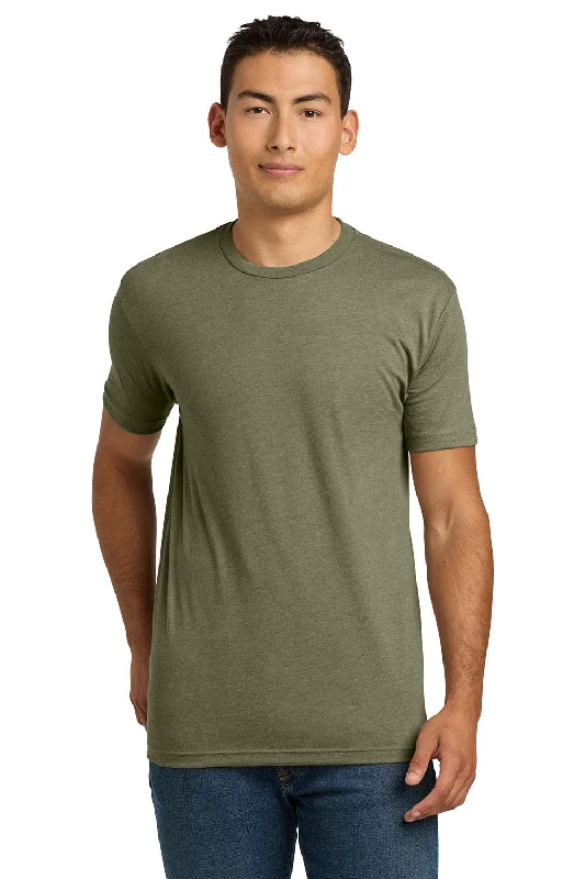 Men’s short-sleeve x-fit polos-Next Level Mens CVC Jersey Short Sleeve Crewneck T-Shirt - Light Olive