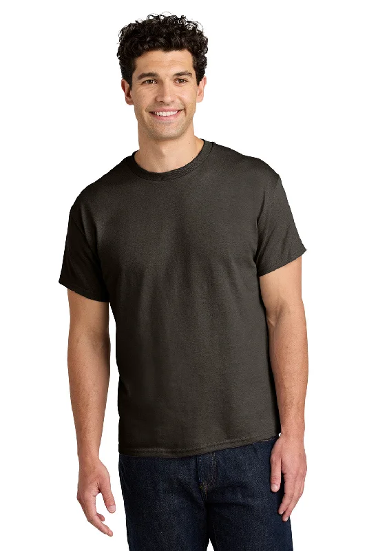 Men’s short-sleeve mesh polos-Gildan Mens Short Sleeve Crewneck T-Shirt - Dark Chocolate Brown