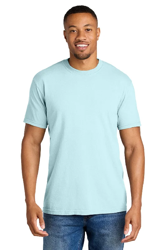 Men’s short-sleeve jade shirts-Comfort Colors Mens Short Sleeve Crewneck T-Shirt - Chambray Blue