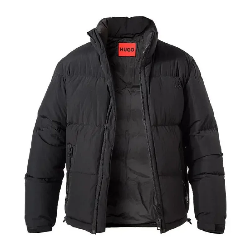 men's jackets for heavy snow-Hugo Mens Biron 2441 Puffer Jacket Black