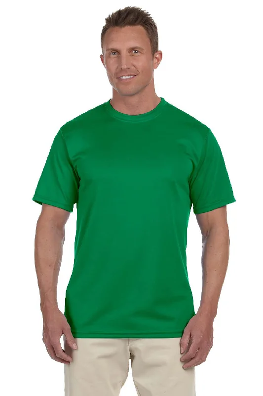 Men’s short-sleeve rugged fit shirts-Augusta Sportswear Mens Moisture Wicking Short Sleeve Crewneck T-Shirt - Kelly Green