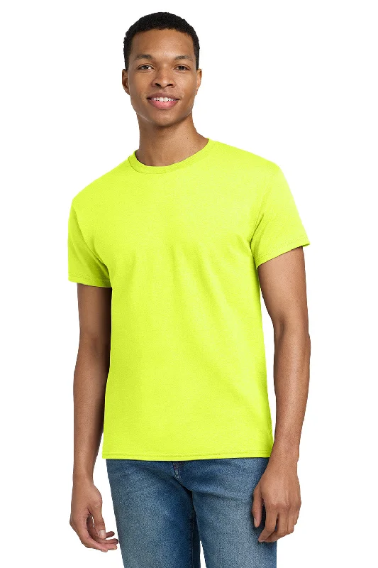 Men’s short-sleeve dash shirts-Gildan Mens Ultra Short Sleeve Crewneck T-Shirt - Safety Green