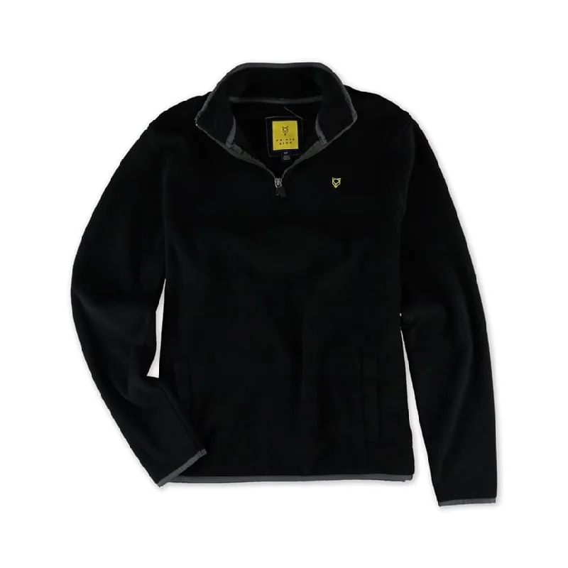 men's tailored outdoor jackets-Aeropostale Mens Logo Fleece Jacket