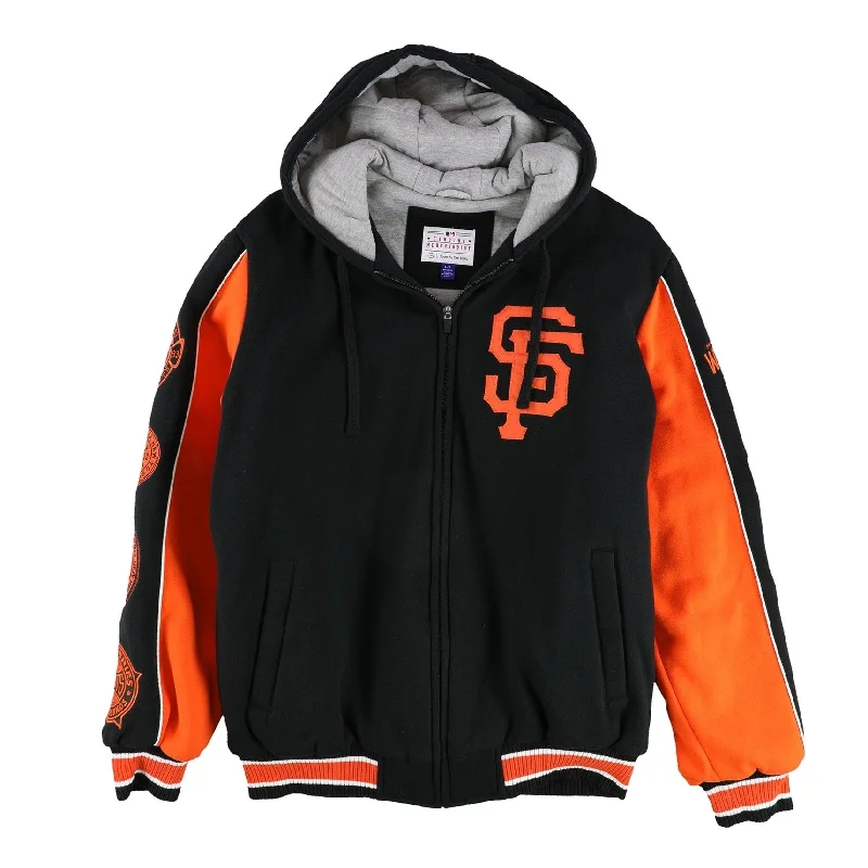 men's insulated jackets for hiking-G-III Sports Mens San Francisco Giants Jacket, Black, Large