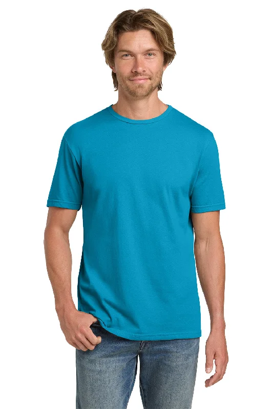 Men’s short-sleeve high-performance polos-Gildan Mens Short Sleeve Crewneck T-Shirt - Caribbean Blue