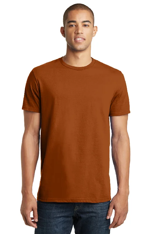 Men’s short-sleeve rusk tops-District Mens The Concert Short Sleeve Crewneck T-Shirt - Burnt Orange