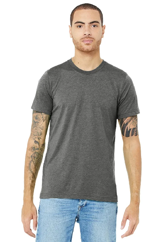 Men’s short-sleeve pure tees-Bella + Canvas Mens Short Sleeve Crewneck T-Shirt - Grey