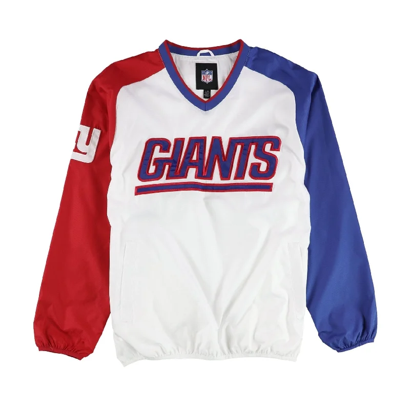 men's jackets with lightweight padding-G-III Sports Mens New York Giants Windbreaker Jacket, White, Large