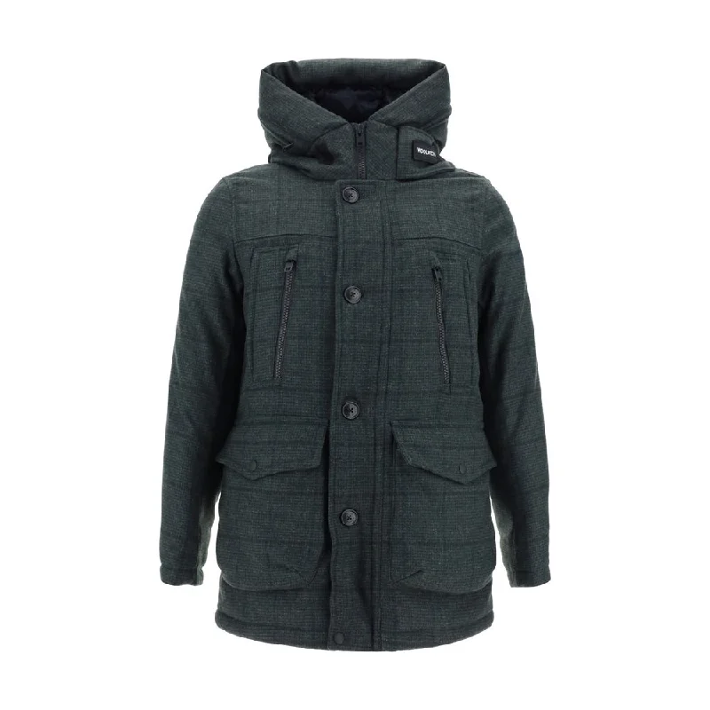 men's jackets with adjustable hood-Woolrich Arctic Down Men's Jacket