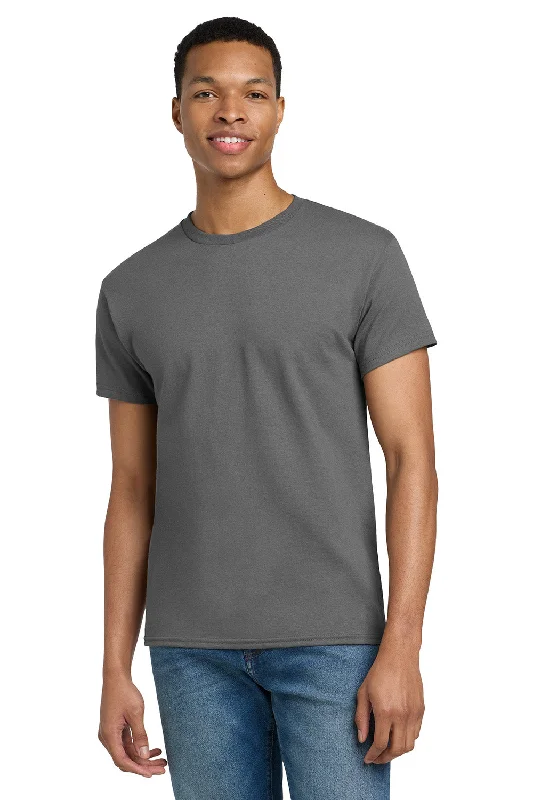 Men’s short-sleeve gust polos-Gildan Mens Ultra Short Sleeve Crewneck T-Shirt - Charcoal Grey