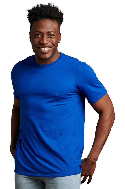 Men’s short-sleeve terra shirts-Russell Athletic Mens Classic Short Sleeve Crewneck T-Shirt - Royal Blue - Closeout