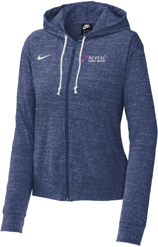 mens hoodie for light sports activities-NIKE Ladies Gym Vintage Full-Zip Hoodie