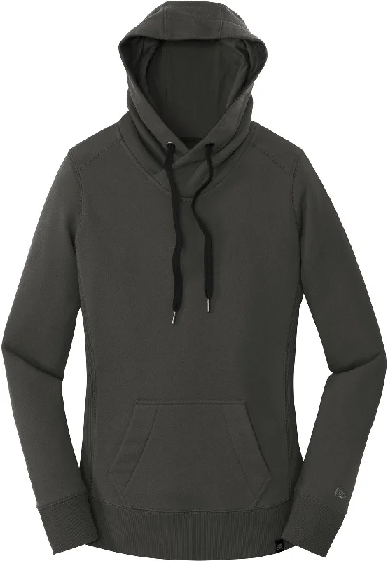 mens hoodie with smooth finish fabric-CLOSEOUT - New Era Ladies French Terry Pullover Hoodie