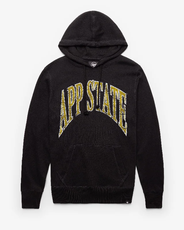 mens hoodie with athletic cut-APPALACHIAN STATE MOUNTAINEERS BIG ARCH '47 HEADLINE HOOD